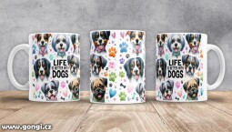 Hrnek - 0197 - Život je lepší se psy